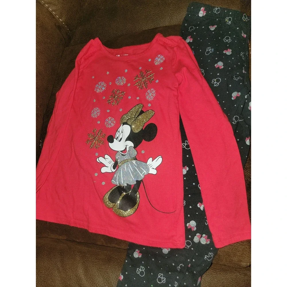 Disney limited edition jumping beans minnie mouse top 6x leggings 7‎ Christmas